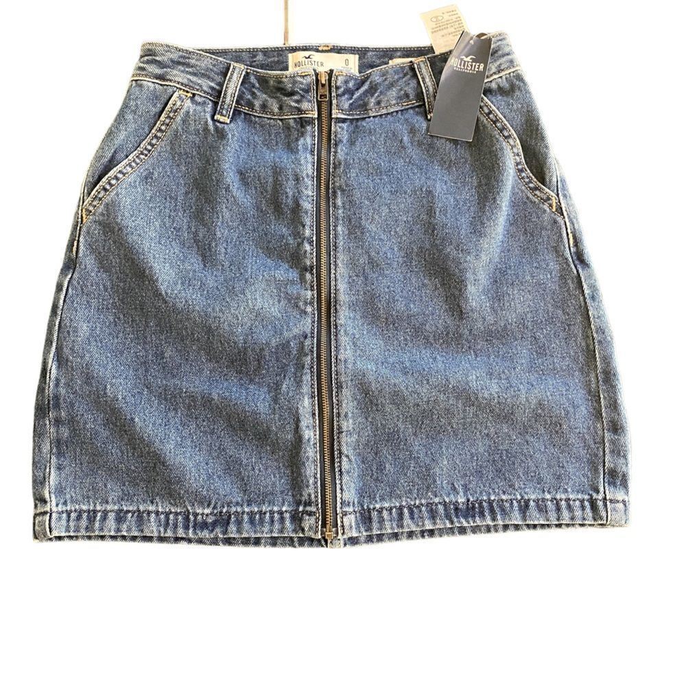 Hollister NEW zipper front mini ultra high-rise size 0